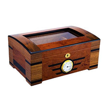 Scatola di Sigari Scatola Ad Alta capacità Umidificatore per Sigari Set per Fumatori di Alta qualità Scatola di Sigari Verniciata Tetto Apribile in Vetro Trasparente
