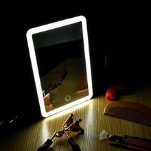 HMMN Specchio per vanità Illuminato a LED, Specchio cosmetico Rotazione a 180 ° con Schermo Touch Screen (203x135x30mm)