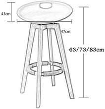 JXXDDQ - Sgabello portatile da bar per la colazione, il pub, la cucina, la sala da pranzo, il bancone moderno con struttura in legno massiccio in polipropilene (colore: giallo, dimensioni: 63 cm)
