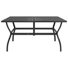 Qnotici Tavolo da Pranzo da Giardino con Struttura in Acciaio Verniciato a Polvere, Tavolo da Pranzo da Esterno in Stile Industriale 140 x 80 x 72 cm (Lunghezza x Larghezza x Altezza) -Antracite