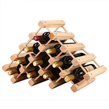 ZLJ Portabottiglie in Legno Portabottiglie impilabile per Vino Portabottiglie da appoggio o da appoggio Mensola per Vino in Legno di Pino Naturale