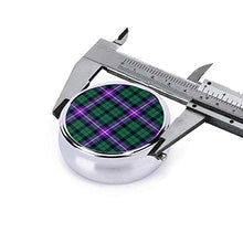 Wilson's Tartan - Mini portapillole in metallo rotondo con dispenser per pillole per borsa da tasca, borsa da viaggio