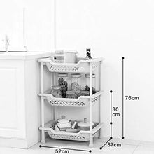 LYM &ripiano di stoccaggio Scaffalature Home Cucina Rack vegetale Soggiorno Frutta Carrello a Tre Livelli Vuoto Scaffale di Finitura (Color : B)