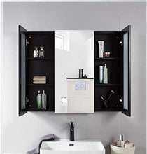 CDFCB Combinazione di armadietti da Bagno Combinazione di armadietti per lavabo semplici con specchietti da Bagno (Colore: Nero Dimensioni: 50x60x48cm)