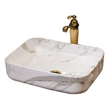 Yxx max -Lavabo Bacino del dispersore di Ceramica del controsoffitto, Art Bacino Recti Hotel Domestica Bathroom Sink (50x40x13.5cm) Lavandino del lavabo