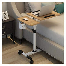 SXGKY Pieghevole da Tavolo Computer Portatile Registrabile Laptop Desk Ruota Portatile Ping può Essere Sollevato in Piedi Desk 64 * 40CM Scrivania Portatile FF (Color : White)