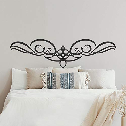 T-MK438 - Adesivi per testiera del letto, 38 x 140 cm, colore: Nero