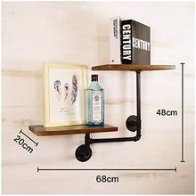 MoDi Wine Rack Retro Style Industriale Tubo di Acqua a Parete Vino Rack (L68CM * W20CM * H48CM)