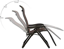 YEXINTMF Sdraio Imbottito gravità Zero Lounge Chair Patio Pieghevole, Ampliata Bold Piazza Il Doppio Tubo di Pranzo