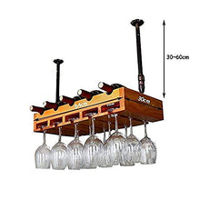 Portabottiglie Per Vino Porta Bottiglie E Vetro Pratico Scaffale Per Bottiglie Di Vino- Portabottiglie Sospeso, Calici A Testa In Giù, Decorazioni Per La Casa