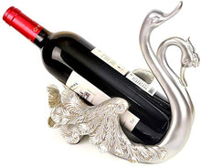 LIBOYUJU Cremagliera del Vino, cremagliera Decorazione Europea Swan Vino Creativo, Decorazioni per la casa, Semplice armadietto del Vino Moderno, Soggiorno Paio Resina Regalo-White
