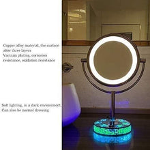 Specchi per vanità da Bagno Specchi da Bagno montati Illuminati Specchi da 8 Pollici 3X Doppio Lato ingrandimento 360 ° Specchi da Barba Girevole