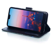 Saceebe Compatibile con Huawei Y9 2019 Custodia Pelle Cover a Libro 3D Custodia in Pelle con Cordino Portafoglio Flip Case PU Custodia Pelle Cover Protettivo Bumper Morbido,Datura