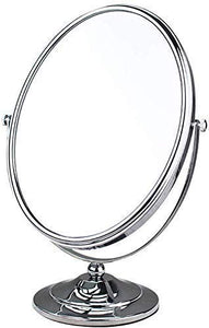 AJH Home Makeup Specchio per Il Trucco da Viaggio con ingrandimento, specchietto per Il Trucco Specchio per Il Trucco Girevole Specchio da Bagno in Stile Cristallo