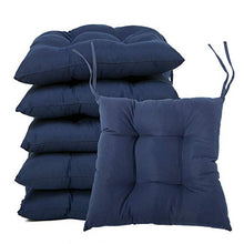 BCASE, Confezione 6 Cuscini Per Seduta E Sedia, 38X38 Cm, Rivestimento In Poliestere, Imbottitura In Fibra, Confortevole, Resistente, Per Cucina, Camera Da Letto, Ecc. Blu Navy