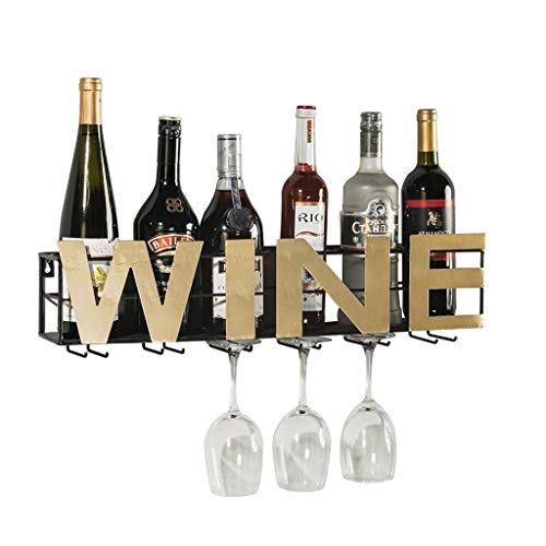Porta Bottiglie da Vino Portabottiglie per Vino Wine Rack Wall Hanging Wine Rack Capovolto Wine Glass Home Ristorante Governo del vino Wine Rack Rack di lusso Scaffale per Vino Porta Bottiglie e Vetro