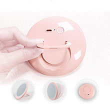 ADSE Specchio per Il Trucco Specchio per Il Trucco a LED 2 Specchietti Cosmetici Illuminati con luminosità Ricaricabile Specchio Rosa