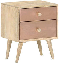 H-CAR Comodino Comodino Comodino Comodino 40x35x50 Cm Legno Massello di Mango