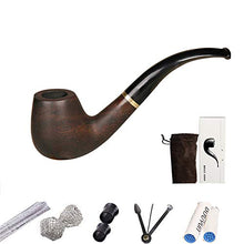 Pipa per tabacco, pipa per tabacco in legno massello fatta a mano, pentola per tabacco vintage non verniciata, sacchetto filtro per tabacco secco retrò, A2,14cm