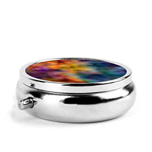 Scatola rotonda per medicina portatile, mini pillole in metallo, dispenser per pillole tascabili, borsa da viaggio, idea regalo