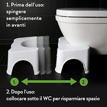 HOCA Originale sgabello bagno fisiologico/panchetto bagno medico per WC contro emorroidi, stitichezza, colon irritabile/sgabello poggiapiedi bagno per un sollievo più sano/sgabello bambini bagno