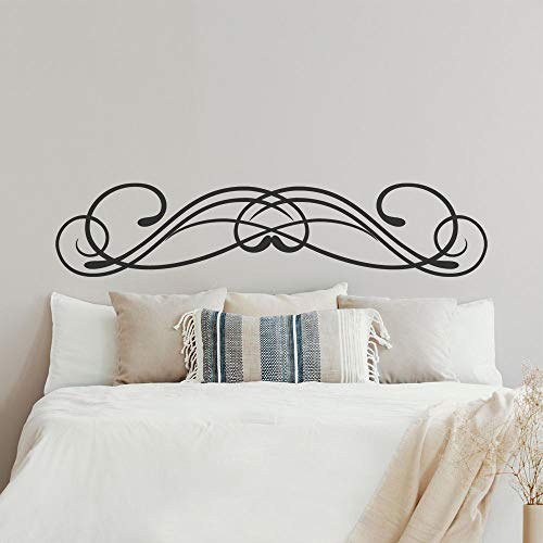 T-MK386 - Adesivi per testiera del letto, 30 x 140 cm, colore: Nero