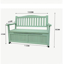 Panche da Giardino in Legno massello con gavoni, Panca da Giardino con braccioli e Schienale, Mobile Contenitore per sedie da Giardino per Esterno, Adatto per Prato, Veranda