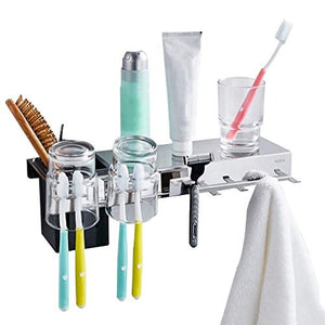 NHLBD Mensola da Bagno, mensola portaoggetti - Doccia appenderie, a Parete Rack di stoccaggio Doccia antiruggine Caddy for Bagno partizione Bagno