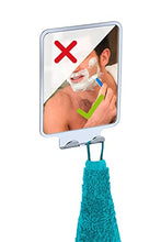 WENKO Vacuum-Loc® specchio da parete Quadro, ABS, 14 x 19.5 x 8 cm, Lucido