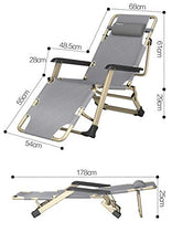 XUSHEN-HU Patio sedie reclinabili con Cuscini for Heavy Persone, all'aperto Beach Prato Sedia di Campeggio Portatile, 260kg