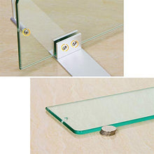 Ghelf Scaffale per stoccaggio Spazio in Alluminio Triplo ripiano in Vetro a Parete in Alluminio e Vetro Bagno Organizer Shelf Bathroom Square Doccia Doccia Organizzatore Rack Anodizing Bagno Scaffali