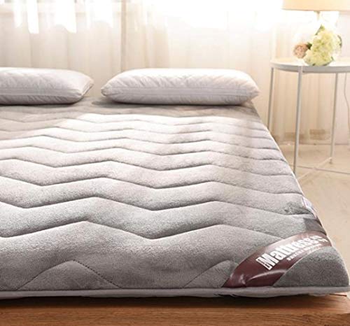 YOLL Materasso Tatami Giapponese Ispessimento Materasso Futon Pieghevole in Peluche, Materassi Letto futon Soggiorno Tappetino Universale Quattro Stagioni Pelo Letto Pigro stuoie per Cam