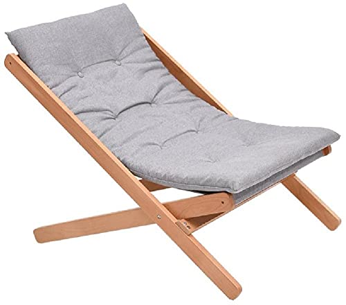 Comodo in Legno rilassamento Sedia Gray reclinabili Pieghevole Sedia a Dondolo Estate Siesta Letto Balcone Svago di bambù Studio Pieghevole