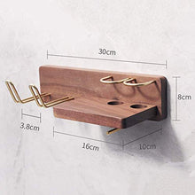 NHLBD Mensola da Bagno, mensola portaoggetti - Bagno Doccia Mensola Scaffale Capelli Legno Dryer Wall Hanging Multi-Funzione di partizione Giapponese Rack Bagno