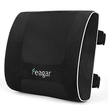 Feagar Cuscino Lombare Auto, Supporto Lombare Cuscini Schiena per Sedia Ufficio Divano Sedie Cucina, Cuscino Memory Foam Schienale Nero