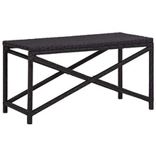 VidaXL - Panca da giardino in resina intrecciata, 80 cm, colore: Nero