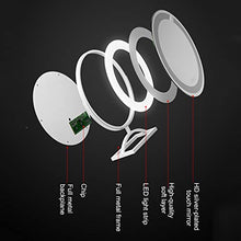ZHAORU Specchio a LED per Specchio da Trucco da Tavolo con luci, Rotazione a 360 °, Specchio da Barba Indipendente, Specchio Touch Control, Luce per Specchio da Bagno Ricaricabile