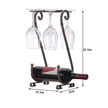 LHQ-HQ Vino Ferro Semplice cremagliera Forma Europea retrò Curva Soggiorno casa visualizzazione Decorazione Creativo Decorazione della casa 18.5x23x39.5cm