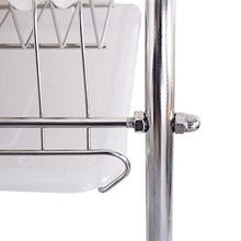 LYM &ripiano di stoccaggio Scaffale di Scarico for stoviglie in Acciaio Inossidabile, scaffale da Cucina Multifunzione Scaffale da Cucina -2 Strati Scaffale di Finitura