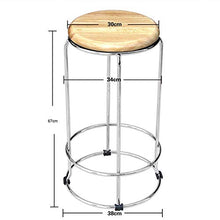 TY&WJ Pelle Pu Sgabelli da Bar Set di 2,26 Pollici Schiena Nuda Impilabile Sedie da Pranzo,Modern Rotondo Altezza del Contatore Sgabello da Bar Colazione Sedie per caffè Pub Casa Balcone