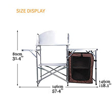 Tavolo da Cucina Mobile Pieghevole, Tavolo da Picnic All'aperto Tavolo in Lega di Alluminio Scaffale Portatile Multifunzionale in Alluminio A Doppio Strato, Carico Orso 30 kg / 66 Libbre