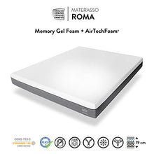 OnNuvo Materasso New Memory Foam + Gel, 19 cm, Ortopedico, Alta Densità 50-55 kg/m3, AirTeachFoam+, Ipoallergenico, Ergonomico, Certificato, Sfoderabile, Lavabile, Roma (160x190)
