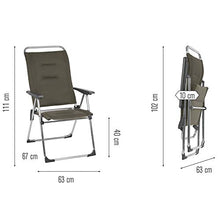 Lafuma Sedia pieghevole compatta portatile, ALU CHAM, Air Comfort, Grigio talpa, LFM2771-6899