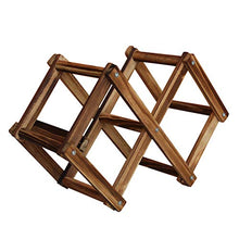 Jeerbly Portabottiglie in legno rosso per vino, portabottiglie