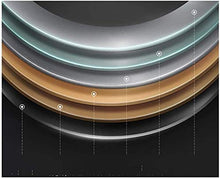 Specchio per il Trucco retroilluminato con retroilluminato a Parete Bagno Rotondo con la Luce Anti-Nebbia (Color : Warm Light, Size : 50cm)