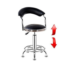 HYY-YY sgabelli da bar 1 X Cuoio PU Sgabello Bar Con Schienale Regolabile Cromo Girevole Colazione Sgabello Da Cucina Nero Confortevole (Colore: Nero, Dimensioni: 81 * 42 * 42 cm)