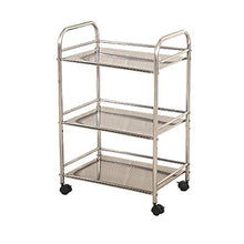 Quattro Ruote portatile strumento di archiviazione Carrello Mensola, bagno in acciaio inossidabile, facile da spostare, leggero e di grande capacità, barbiere, salone di bellezza, 2 dimensioni Utility