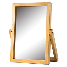 Specchio di vanità del trucco, specchio dello specchio dello specchio dello specchio dello specchio dello specchio di vanità di legno massello semplice dello specchio del desktop del desktop portatile