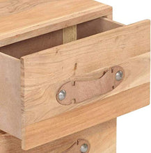 HappyL Comodino Letto Armadio con 2 cassetti 40x30x50 Cm Solido Legno di Recupero