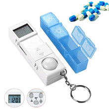 BGSFF Portapillole settimanale con promemoria Timer - Contenitore per Pillole da 7 Giorni a 28 Scomparti per casa e Viaggio - Organizer per medicinali con Allarme, Bianco
